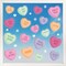 Big Dot of Happiness Valentine Hearts Window Clings, Reusable Holiday Window Sticker Decor, Candy Heart Decals, Static Clings for Galentine's Party